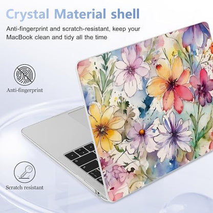 May Chen Compatible with MacBook Air 13 inch Case 2022 2021, 2020-2018 Release Model: M1 A2337 A2179 A1932, Plastic Hard Shell Case Cover for Mabook Air 13 inch with Retina Dispaly, Abstract Florals - color: Abstract Florals