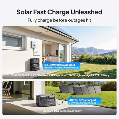 BLUETTI Apex 300 Portable Power Station 2764.8Wh 3840W LFP Solar Generator | Battery Backup with 6 3840W AC Ports (7680W Surge), Simultaneous 120V/240V Output & Black Start, for Home, RV and Emergencies - style: BLUETTI Apex 300