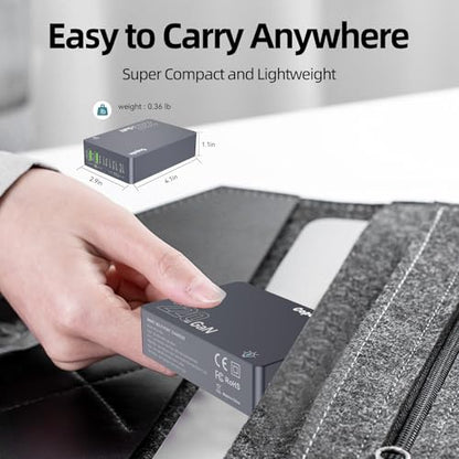 220W USB C Charger Block, 6-Port GaN USB C Charging Station PD 100W PC Laptop Fast Charger Adapter Compatible with iPhone 17, Galaxy 25, MacBook,ipad and More Devices(Gray)