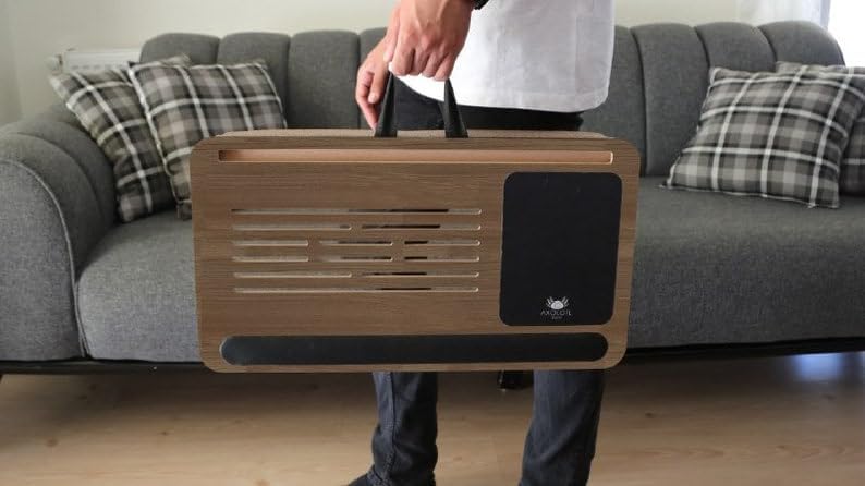 Cushioned Laptop Stand, Lap Tray Desk with Mouse Pad, Computer Desk