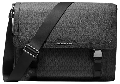 Michael Kors Malone Cargo Messenger Bag - color: Light Gunmetal/Black