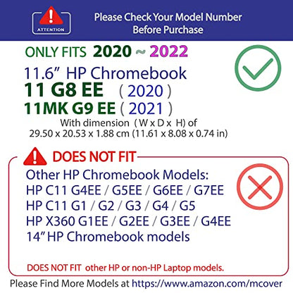 mCover 11.6-inch HP Chromebook 11 G8EE / 11MK G9EE Series Laptop Case, Green, 2020-2022 - color: Green