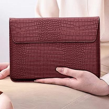 PU Leather Flap Style Case Bags Laptop Sleeve for 2023-2026 MacBook Air 15 inch M5 M4 M3 M2 A3448 A3241 A3114 A2941 Notebook Bag for Mac Pro 16 M1 A2485 2019-2026 A3428,Pro 15 2012-2019, Red - color: Red