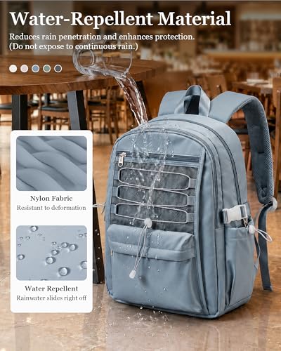 suwasp College Backpack for Women, Waterproof Laptop Backpack Fits 15.6 Inch Laptop, School Bookbag with Water Bottle Pocket, Anti Theft Work Backpack for College, Travel, Commuter, - color: Peacock Blue