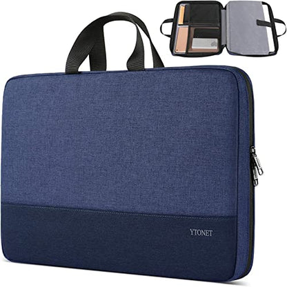 Ytonet 14 Inch Laptop Sleeve, TSA Water Resistant Laptop Case with Handle | Compatible with MacBook HP Dell Lenovo Asus Notebooks, Computer Carrying Case, Protective, Gift for Men Women, Dark Blue - color: Dark Blue, size: 14 in
