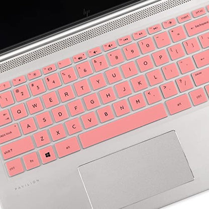 Keyboard Cover for HP Laptop 14-cf 14-fq 14-dq/dk 14-cf2121wm 14-cf2112wm 14-cf3036la 14-cf0006dx 14-cf2033wm 14-cf0013dx 14-cf2701ds 14-cf0014dx 14-fq1025nr fq0013dx fq0020nr 14-dk0002dx 14-dk0032dx - color: New-Pink