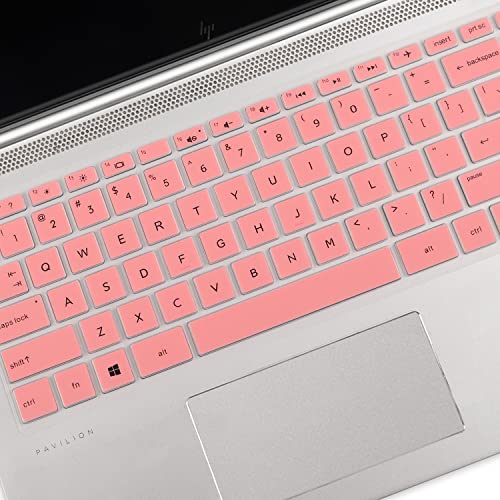 Keyboard Cover for HP Laptop 14-cf 14-fq 14-dq/dk 14-cf2121wm 14-cf2112wm 14-cf3036la 14-cf0006dx 14-cf2033wm 14-cf0013dx 14-cf2701ds 14-cf0014dx 14-fq1025nr fq0013dx fq0020nr 14-dk0002dx 14-dk0032dx - color: New-Pink