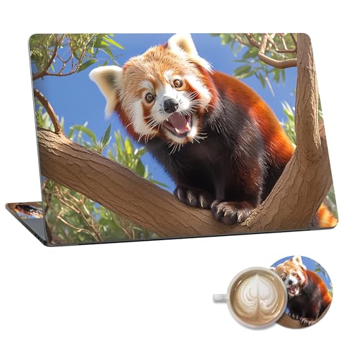 Laptop Skin Sticker Decal 15.6 Inch,12 13 13.3 14 15 15.6 in Laptop Netbook Skins for Notebook,Art Decal Removable Waterproof Scratch Resistant,Universal Vinyl Cover,Cute Raccoon Tree - color: Cute Raccoon Tree