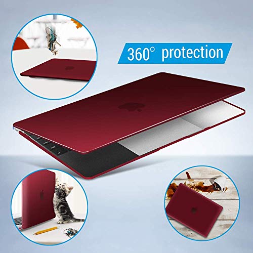 IBENZER Compatible with MacBook 12 Inch Case, Hard Shell Case Cover for Mac 12’’ with Retina Display Model A1534 2020 2019 2018 2017 2016 2015, Marsala Red, MM12MSWR-A - color: Wine Red