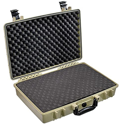 Eylar Medium 20" Protective Hard Case for Laptops, Cameras, Tools, and Equipment with IP67 Waterproof, Shock Resistant, and Customizable Foam Inserts (Tan) - color: Tan FDE