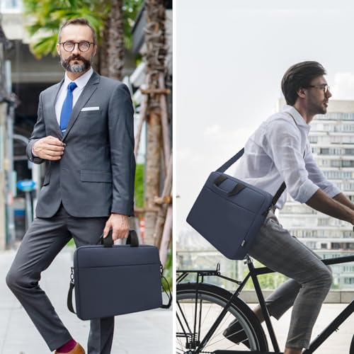 TECOOL Laptop Bag 17 17.3 Inch, Waterproof Laptop Case Sleeve Messenger Bag | Briefcase with Shoulder Strap for 17 17.3 Inch Lenovo HP Dell Acer ASUS Notebook Computer Carrying Case,Dark Blue - color: Dark Blue, size: 17-17.3 Inch