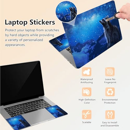Laptop Skin Sticker Decal 15.6 Inch,12 13 13.3 14 15 15.6 in Laptop Netbook Skins for Notebook,Art Decal Removable Waterproof Scratch Resistant,Universal Vinyl Cover,Blue Galaxy Raccoon - color: Blue Galaxy Raccoon
