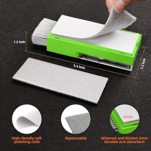 All-in-1 Keyboard Cleaner Laptop Cleaning Kit,Computer Screen-Safe Tools | MacBook iPad iPhone,Electronics Brush Tool for PC Camera Lens Earbuds,Deep Cleaning Spray Cloth, High-Density Soft Brush - color: LightGreen