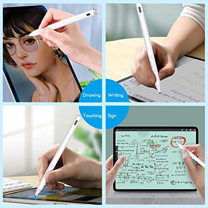Surface Stylus Pen Digital Pen for Microsoft Surface Pro X/9/8/7/6/5/4/3/Surface Laptop 5/4/3/2/1 Surface go 3/2/1 Book 2/1 Studio Magnet 4096 Pressure Palm Rejection Rechargeable Stylus Pen - color: White