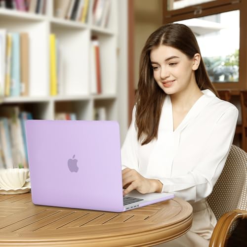 MOSISO Compatible with MacBook Pro 14 inch Case M5 2026 M4 2025 M3 M2 M1 2024-2021 A3427 A3426 A3434 A3112 A3185 A3401 A2918 A2992 A2779 A2442,Hard Case&Keyboard Skin&ScreenFilm&Pouch, Light Purple - color: Light Purple