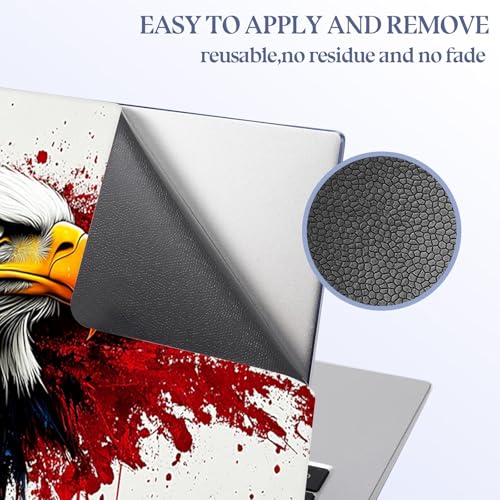 Universal Laptop Skin Sticker Decal,15.6 Inch Laptop Vinyl Cover for 13" 14" 15.6" Laptop,Waterproof Scratch-Resistant Protector Wrap,Reusable with Wrist Pads,American Eagle Flag Splash - color: American Eagle Flag Splash