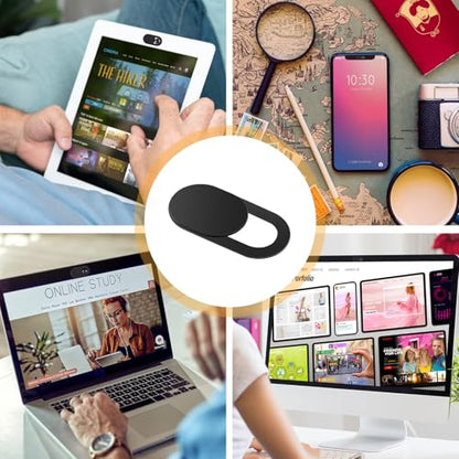 24PCS Camera Cover Slide, 0.03 inch Ultra-Thin Webcam Cover Camera Blocker Slider for Laptop Desktops PC Tablet Cell Phone to Protect Your Privacy and Security