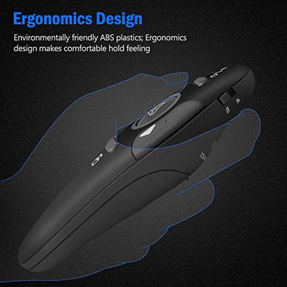 Presentation Remote Clicker, USB A & USB C Wireless Presenter for PowerPoint Presentation Remote, RF 2.4GHz Slide Advancer for Mac, Keynote, Computer, Laptop - style: Classic