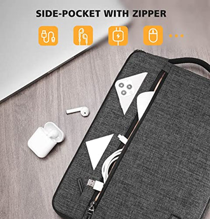 kizuna Laptop Sleeve Case 14 Inch Computer Bag Handbag for 15" MacBook air M2 2023/Lenovo Flex 14/14" HP Pro 14 G3/Dell Latitude 7490 5490/14" HP EliteBook 840 G5/15 Surface Laptop 3, Grey - color: Grey, size: 14 Inch / 15" Macbook air M2 2023
