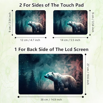 Laptop Skin Sticker Decal, Universal Reusable Vinyl Laptop Cover for 12" 13" 13.3" 14" 15" 15.4" 15.6" Notebook PC, Waterproof Scratch-Resistant with 2 Wrist Pads, Easy to Apply & Remove,Brown Bears - color: Brown Bears