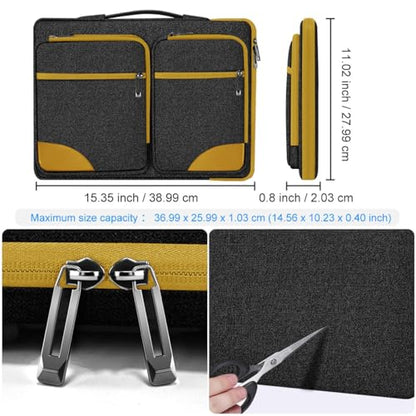 360 Protective Laptop Case 15" 15.6" 16" Sleeve, Water-Resistant Handbag with Straps Compatible with 16" MacBook Neo, MacBook Pro Air 16"/15", XPS 16" and Most 15" 15.6" 16" Notebooks,B01YL02 - color: B01yl02, size: 15"-16"