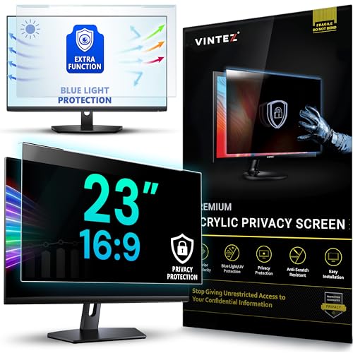 Acrylic 23 Inch Computer Privacy Screen Filter for Widescreen Computer Monitors - 20.6" x 12" (524 x 306mm) - Monitor Frame Hanging Type - size: [1 Pack] Acrylic 23'' DIAGONAL (16:9)