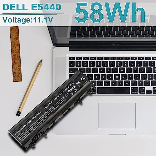 TREE.NB E5440 Laptop Battery for Dell Latitude 14 15 5000 E5540 Series M7T5F VV0NF FT6D9 3K7J7 5200mAh 11.1V Replacement - size: 7.28x2.72x0.94inch E5440