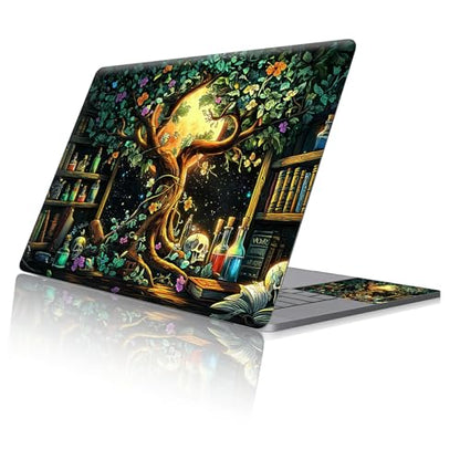 Reusable Universal Laptop Skin Sticker, Cut to Fit for 11.6–15.6 Inch Laptops, Waterproof Protective Film, No-Residue - Magic Tree - color: Magic Tree