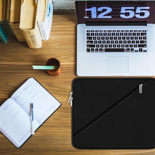 Laptop Sleeve 15 inch, Traveling Carrying Computer Bag with Zippered Pocket, Shockproof Protective Laptop Case Compatible for 15.4 in HP, Dell, Acer, Asus, Lenovo, Apple Notebook, Black - color: Black, size: 15 inch