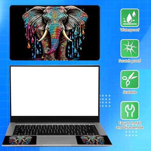 Universal Laptop Skin Sticker Decal for 11.6”12" 13" 13.3" 14" 15" 15.4" 15.6" Reusable Waterproof Scratch-Scratch Resistant Protective Vinyl Laptop Notebook Skin Stickers - Elephant - color: Elephant
