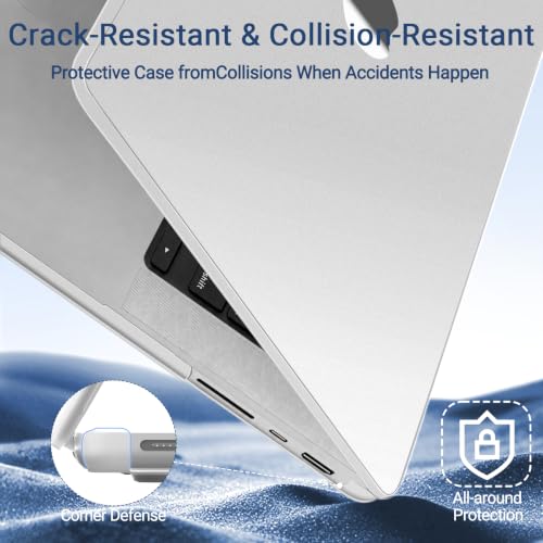 MOSISO Compatible with MacBook Pro 14 inch Case M5 M4 M3 M2 M1 2026-2021 | Ultra-Thin Seamlessly Closes Crack-Resistant Protective Hard Matte Shell&Keyboard Cover, Matte Clear - color: Matte Clear