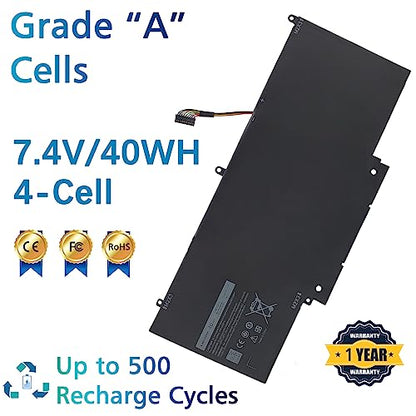 DGGGT Laptop Battery Compatible with Dell XPS 11 XPS11D-1308T XPS11D-1508T XPS11R-1508T Series GF5CV 7.4V 40Wh 4-Cell - style: DGGGT