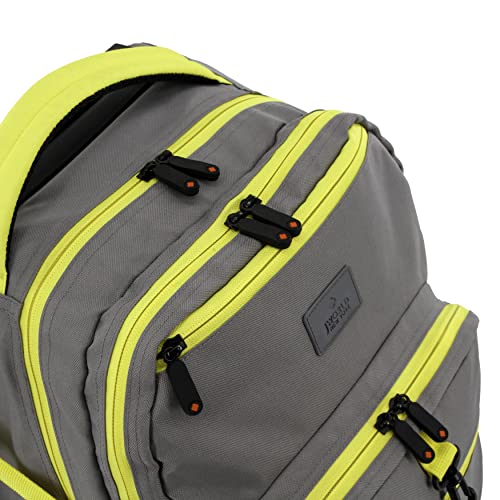 J World Lunar Rolling Backpack. Laptop Bag With Wheels. Wheeled Carry-On Travel Luggage, Grey, 19.5 x 13 x 8 Inches - color: Grey