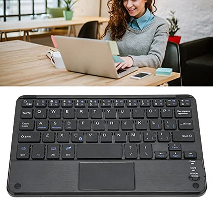 Wireless BT Keyboard, 7in Ultraslim Portable Aluminum Alloy Keyboard with Touchpad for