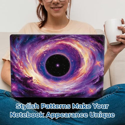 Reusable Universal Laptop Skin Sticker, Cut to Fit for 11.6–15.6 Inch Laptops, Waterproof Protective Film, No-Residue - Galaxy Black Hole - color: Galaxy Black Hole