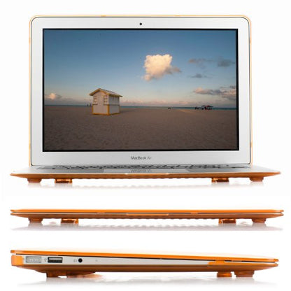 mCover Case Compatible for 2010~2019 13.3" Apple MacBook Air A1369 A1466 (Without Retina Display) Laptop Computer ONLY (NOT Fitting Other MacBook Models) - Orange - color: Orange