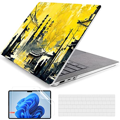 Batianda Case for 13.5" Microsoft Surface Laptop 5 4/3 with Alcantara Palm Rest Model 1950, Designed Protective Plastic Hardshell & Keyboard Cover & Screen Protector, Autumn - color: Autumn, size: with Alcantara Palm Rest