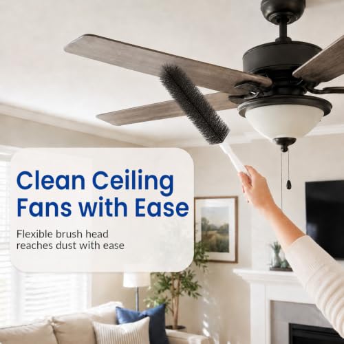 Fan Cleaning Brush, Bendable Dust Remover for AC Vent Grilles, Window Tracks, Keyboards and Narrow Spaces (3)
