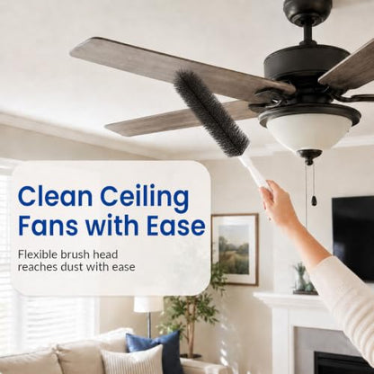 Fan Cleaning Brush, Bendable Dust Remover for AC Vent Grilles, Window Tracks, Keyboards and Narrow Spaces (3)