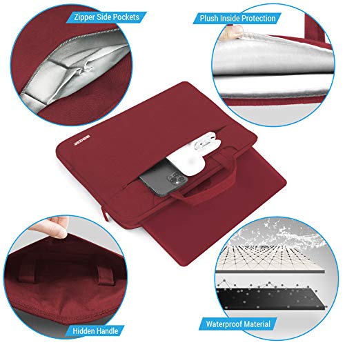 IBENZER Compatible with MacBook Pro 13 Inch Case 2015 2014 2013 end 2012 A1502 A1425, Hard Shell Case with Bag & Keyboard Cover & Screen Film for Old Version Mac Pro Retina 13, Wine Red, R13-WR+3SP - color: Wine Red