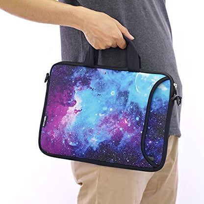 10 inch Messenger Bag Carring Case Sleeve with Handle Accessory Pocket Fits 7 to 10-Inch Laptops/Notebook/ebooks/Kids Tablet/Pad (7-10.2 inch, Galaxy) - color: Galaxy, size: 7-10.2 inch