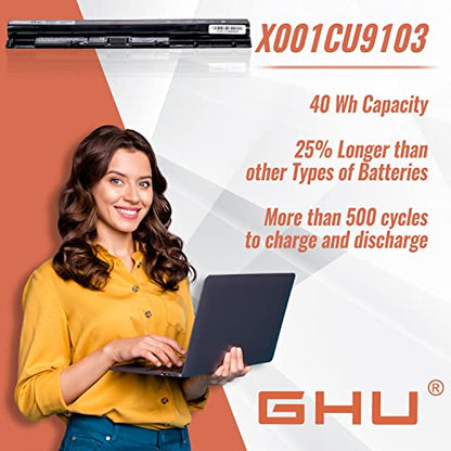 GHU M5Y1K HD4J0 Laptop Battery 40Wh Replacement for Dell Inspiron 14 15 17 3000 5000 Series 3451 3452 3551 3552 3558 3567 5558 5559 5755 5758 5759, Compatible with 6VFVM 1KFH3 GXVJ3 WKRJ2 VN3N0 991XP