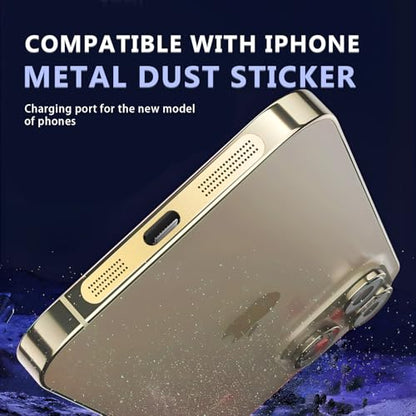 MysticHome for iPhone 17/16 Pro Accessories, 5 Pcs Cell Phone Speaker Anti-Dust Plugs, 1 Pcs USB C Dust Plug, Compatible with Speaker Dust Cover,Golden - color: Golden