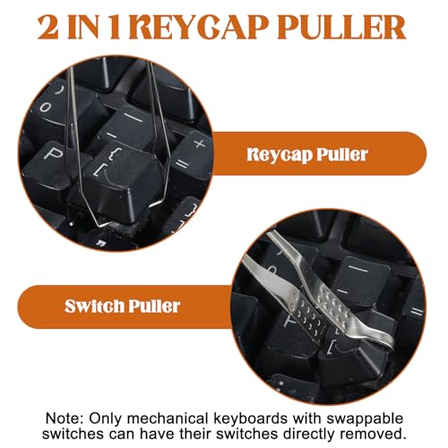 JJUNW 6Pcs Mini Keyboard Cleaning Brushes Kit, with Keycap Puller & Switch Puller PP Handle Nylon Anti Static Cleaning Brush for Computer Keyboard Motherboard Camera Small Space