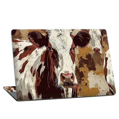 Universal Laptop Skin Sticker with 2 Wrist Pad Skins, Waterproof Scratch Resistant Vinyl Laptop Cover Decal, Cut to Fit for 11–15.6 Inch MacBook HP Dell Lenovo, Cow - color: Cow