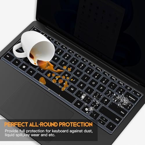 Keyboard Cover for 2026-2024 Microsoft Surface Laptop 7/8 13.8 & 15 inch, Surface Laptop Accessories Ultra Thin Keyboard Protective Skin -Black - color: Black