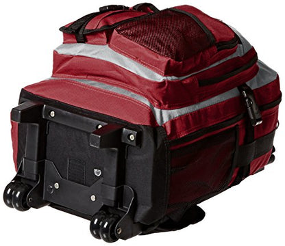 Everest 5045 Deluxe Wheeled Backpack, Burgundy, One Size - color: Burgundy