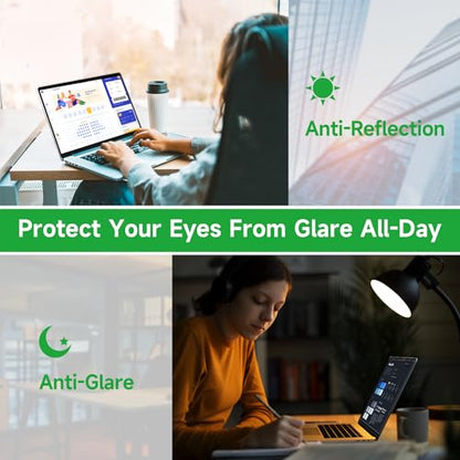 2 Pcs 17.3 Inch Anti Blue Light Screen Protector, Reduce Eye Strain Matte Anti Glare Computer Screen Cover, Blue Light Blocking Screen Protector for HP/Lenovo/Dell/ASUS/Acer/Samsung 17.3’’ with 16:9 - size: 17.3 inch with 16:9 aspect ratio