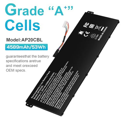 Futurebatt AP20CBL Battery Replacement for Acer Aspire 5 A515-45 A515-46 A515-56 Aspire 7 A715-43G Swift 3 SF314-43 SF314-511 Vero AV15-51 TravelMate Spin B3 B311RNA-32 53Wh - size: AP20CBL