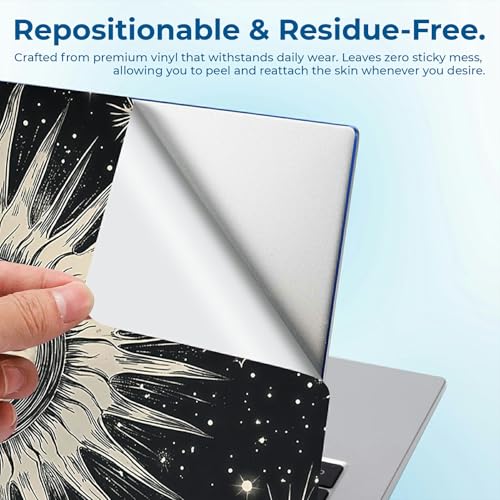 Reusable Universal Laptop Skin Sticker, Cut to Fit for 11.6–15.6 Inch Laptops, Waterproof Protective Film, No-Residue - Cosmic Eye - color: Cosmic Eye